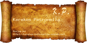 Kerekes Petronella névjegykártya